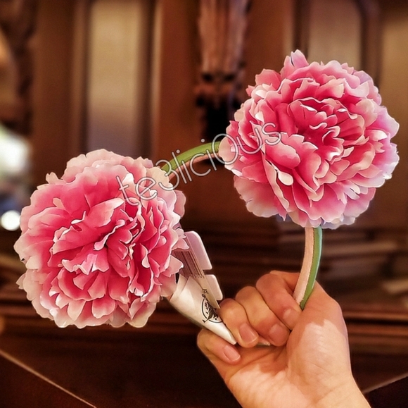 Disney Accessories - DISNEY PARKS FLORAL PEONY FLOWER EARS